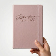 Load image into Gallery viewer, Champagne Pink Personalised A5 PU Leather Journal Notebook