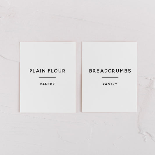 Editable Minimalist Rectangle Labels - Digital Template