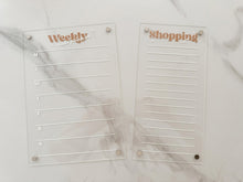 Load image into Gallery viewer, Retro Serif Acrylic Magnetic Fridge Planner