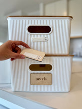 Load image into Gallery viewer, Custom Classic Large Wooden Interchangeable Storage Labels