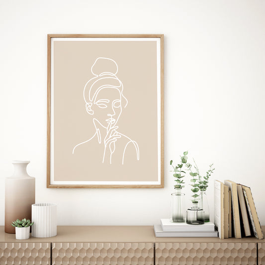 Jada Feminine One-Line Printable Wall Art