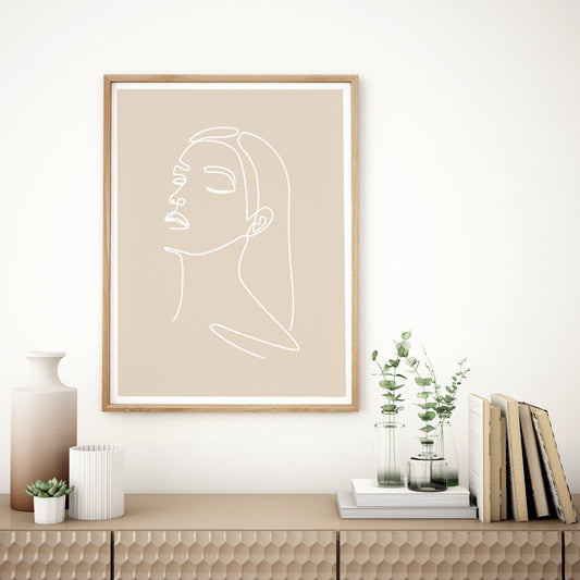 Kimberly Feminine One-Line Printable Wall Art