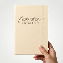 Load image into Gallery viewer, Buttercream Personalised A5 PU Leather Journal Notebook
