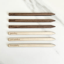 Load image into Gallery viewer, Custom Classic Wooden Herb Garden Stakes
