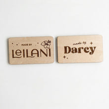 Load image into Gallery viewer, Custom Kids' Artwork Fridge Magnet on Engraved Wood
