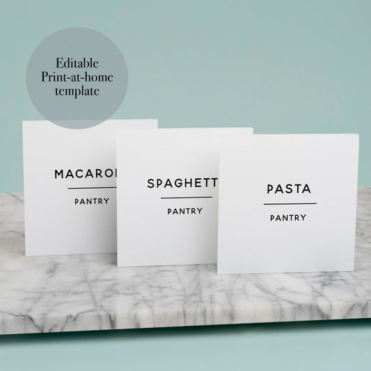 Editable Minimalist Square Labels - Digital Template