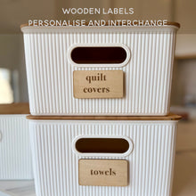 Load image into Gallery viewer, Custom Classic Large Wooden Interchangeable Storage Labels
