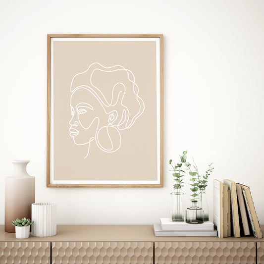 Danai Feminine One-Line Printable Wall Art